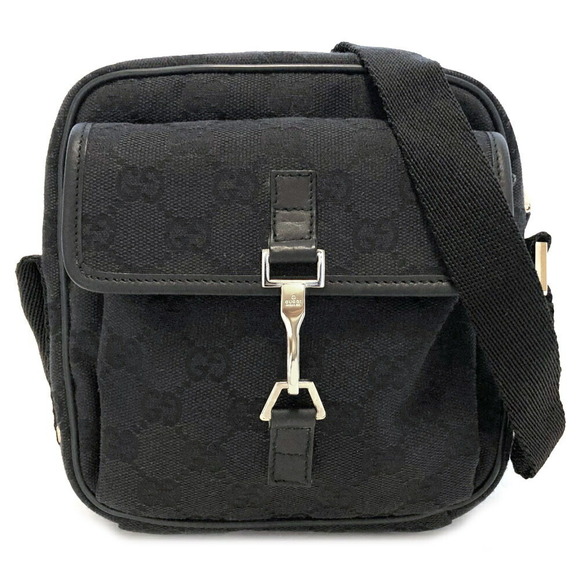 Gucci pochette bag shoulder diagonal pattern GG black mini - Picture 1 of 1